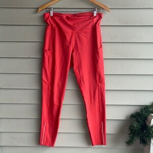 Lululemon High-Waisted coral Leggings. Size 10